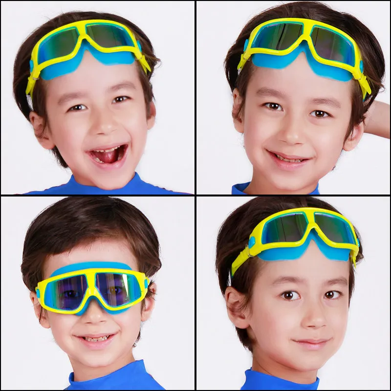 

CHILDREN'S Swimming Goggles High-definition Waterproof Anti-fog Large Frame Swimming Glasses Kids Girls BOY'S Swimming Equipment