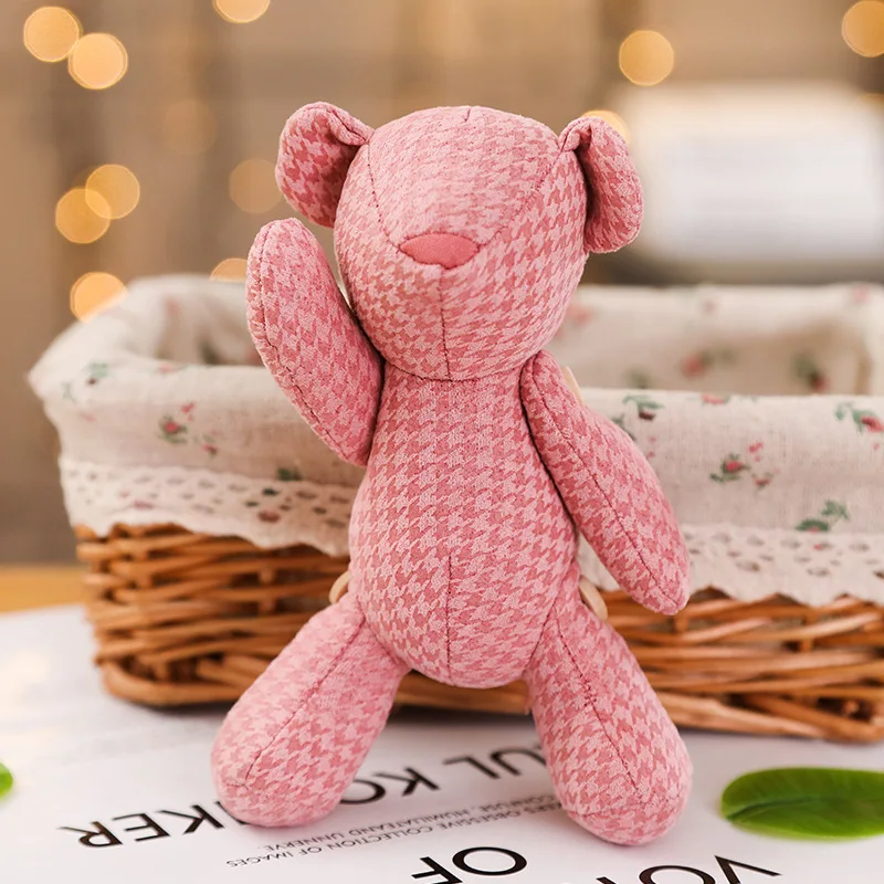 02 2pcs 15cm Dorable Plush Animal Shape Bear Keychain Stuffed Colorful Rabbit Pendant Lovely Elephant for Girl and Children Gifts - Цвет: 02