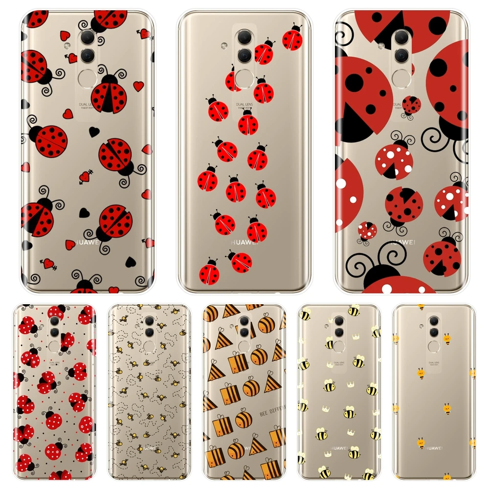 Чехол для телефона Huawei Mate 7 8 9 10 20 Lite силиконовый мягкий чехол с Пчелкой божьей