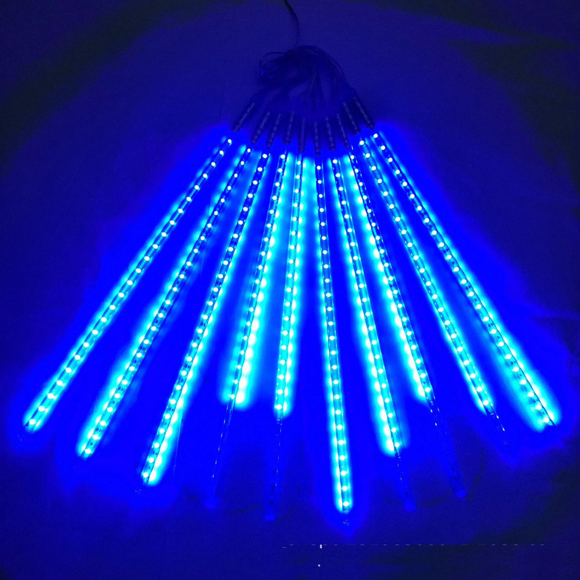 30/50/80cm Outdoor Meteor Shower Rain 10 Tubes LED String Light Waterproof For Tree Christmas Wedding Party  Holiday Decoration 4