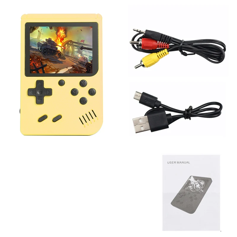 Retro Console Double Handheld Game Player Battery 3.0 Inch LCD Built-in 400 Video Games Gift for Kids Classic Videoconsolas 