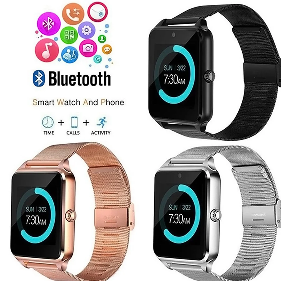 Смарт-часы со стальным ремешком смарт-браслет с bluetooth смарт-карта телефон часы