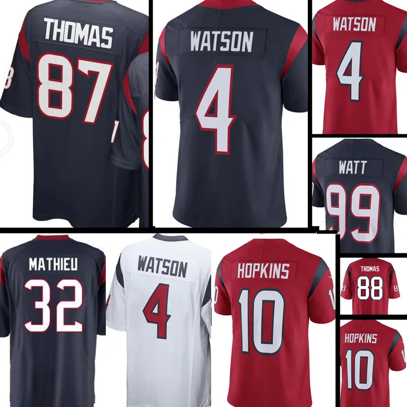 10 DeAndre Hopkins jersey 87 Demaryius майка Thomas 4 Deshaun Watson 99 J.J. Ватт 32 Tyrann Mathieu 90 Clowney майки