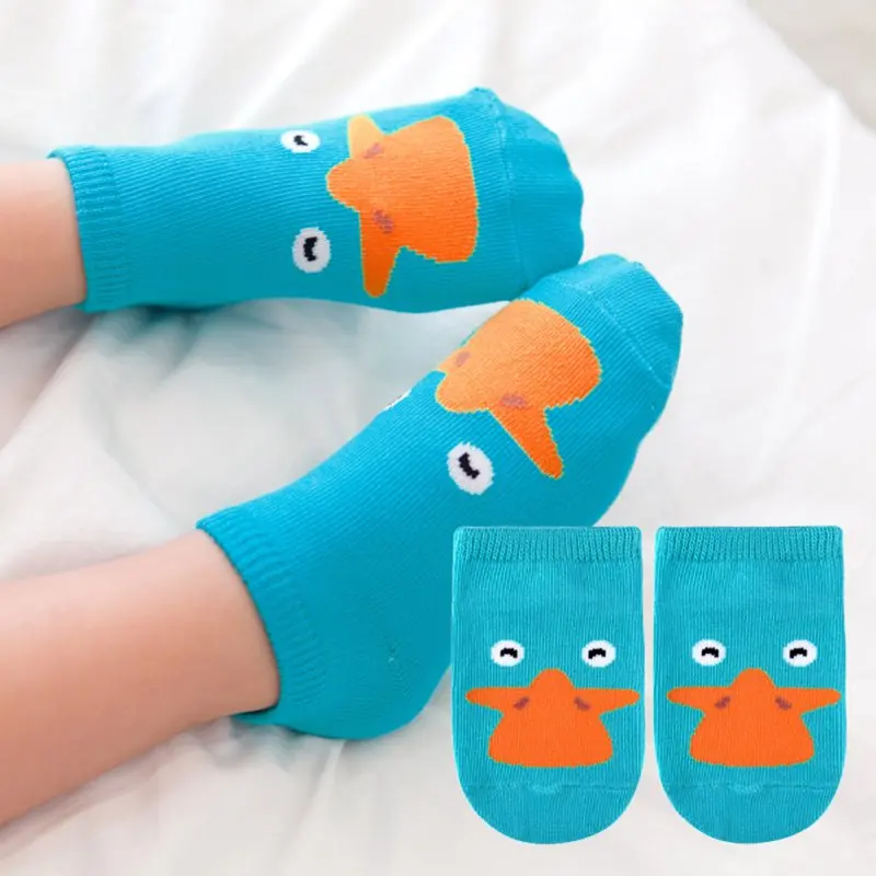 Новые детские носки Популярные весенне-осенние носки для маленьких мальчиков и девочек милые хлопковые нескользящие носки для новорожденных