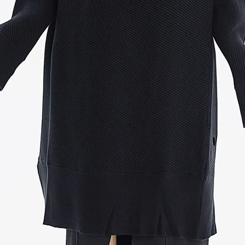 XITAO Irregular Hole Knitting Solid Dress Women