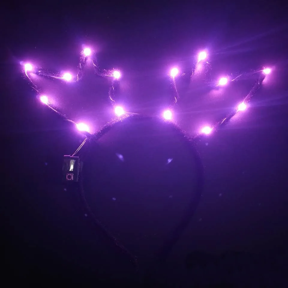 4 Christmas Headband Xmas Accessory Light Luminous Antler New Year LED Hairband Fashion Headwear Hair Accessories - Цвет: 4