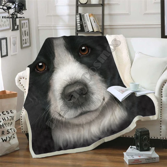 Dog face 3D Printing Plush Fleece 