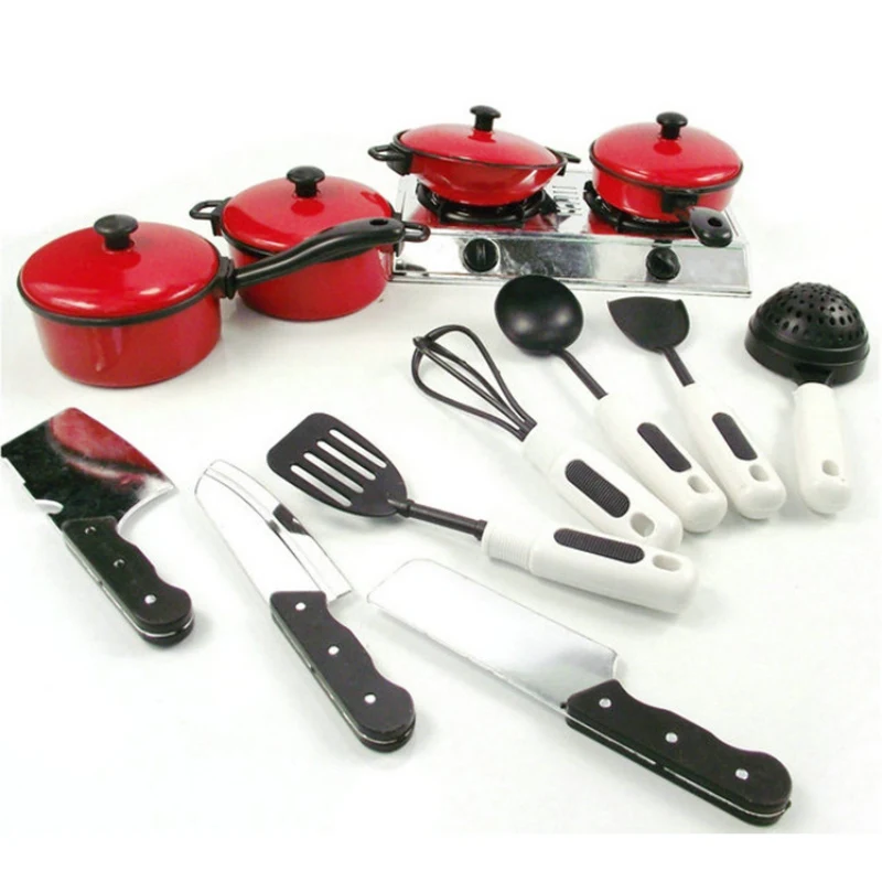Kids Kitchen Toys For 13 Pcs Baby Boys Girls Kids Play House Toy Cooking Pots Pans 5
