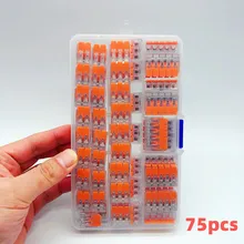 Bornier rapide domestique 75 pièces boîte PCTplug-in connecteur fil et câble interrupteur d'alimentation fil de sécurité protéger
