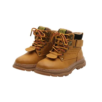 

2020 Girls Winter Martin Boots Genuine Leather Warm Kids Short Boots Shoes for Cold Day Little Kids Ankle Boots for Boys D09224