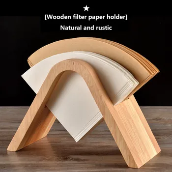 

Coffee Filter Paper Wooden Holder Simple Coffee Filters Dispenser Rack Storage Paper Tissue Box Shelf Coffee Bar Supplies Tool