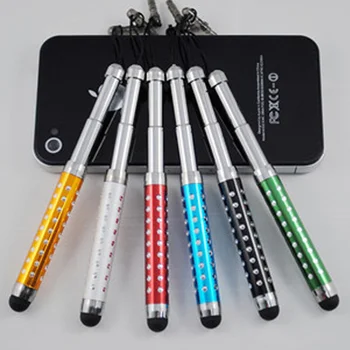 

Retractable 3-tier Capacitive Touchsreen Stylus Pen Styluses With Rhinestone for iPad Tablets SP99