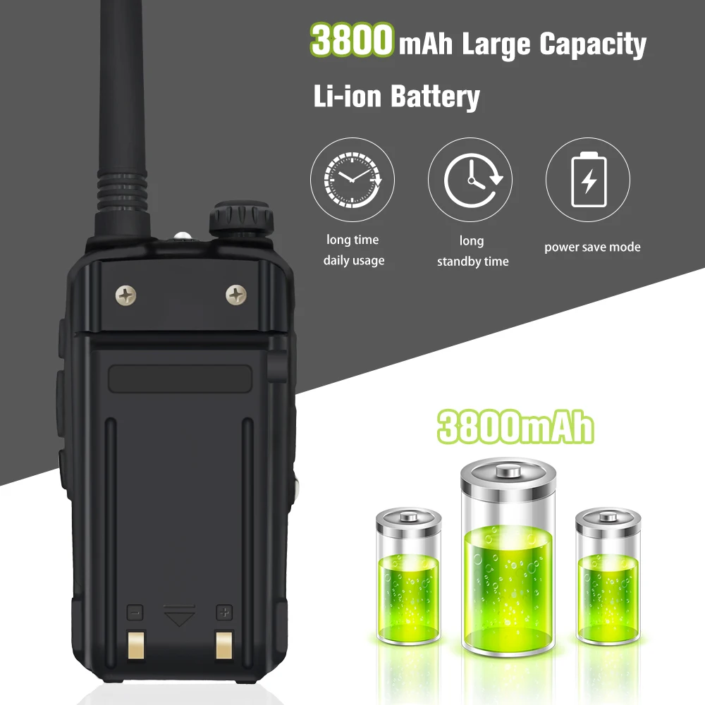 Rádio em Dois Usb de Carregamento Alta Potência Baofeng Max Walkie Talkie Uv5r Sentidos uv 5r Banda Dupla fm Transceptor 10km Interfone 10w Uv-5r 5 talkie uv5r max rádio em dois sentidos