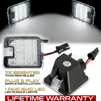 

2Pcs LED Under Side Mirror Light Puddle Lamps For Ford C-max 2 Grand S-Max WA6 2 Escape Kuga 2 Focus 3 Mondeo 4 5 Super Bright