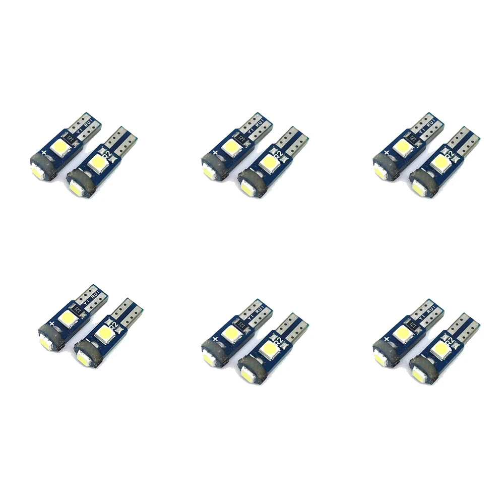 Подсветка приборной панели 10 шт. T5 W1.2W 27 74 86 206 супер яркий светодиод 3 SMD 3030 светодиодный интерьер автомобиля свет авто