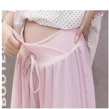 

Femenino Pregnancy Shorts Summer Thin Chifton Adjust Belt Cross Belly Drawstring Sport Maternity Pink Black Plus Size