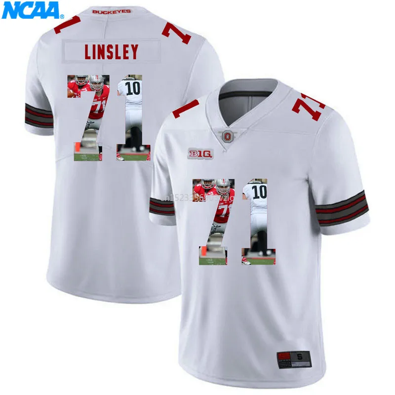 Новое поступление высокое качество майки Linsley#71 Samuel#4 колледж футболка ограниченной серии Майки S-XXXL
