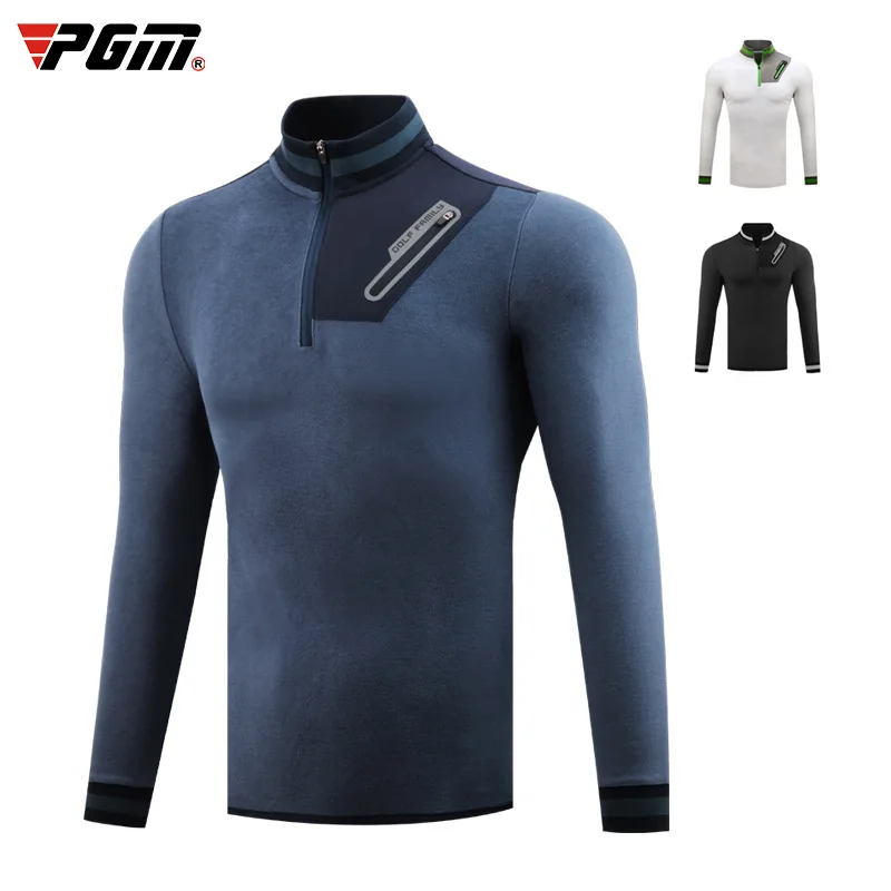 PGM мужская осенне-зимняя одежда для гольфа спортивная теплая куртка ветрозащитная футболка с длинным рукавом Спортивная одежда на молнии M-XXL D0837