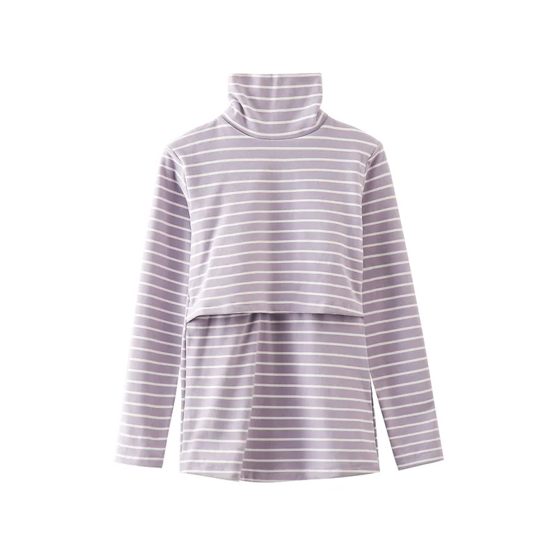 

C010 Nursing clothes, plush and thickened baby clothes, autumn and winter maternity , nursing top, round neck household clothes