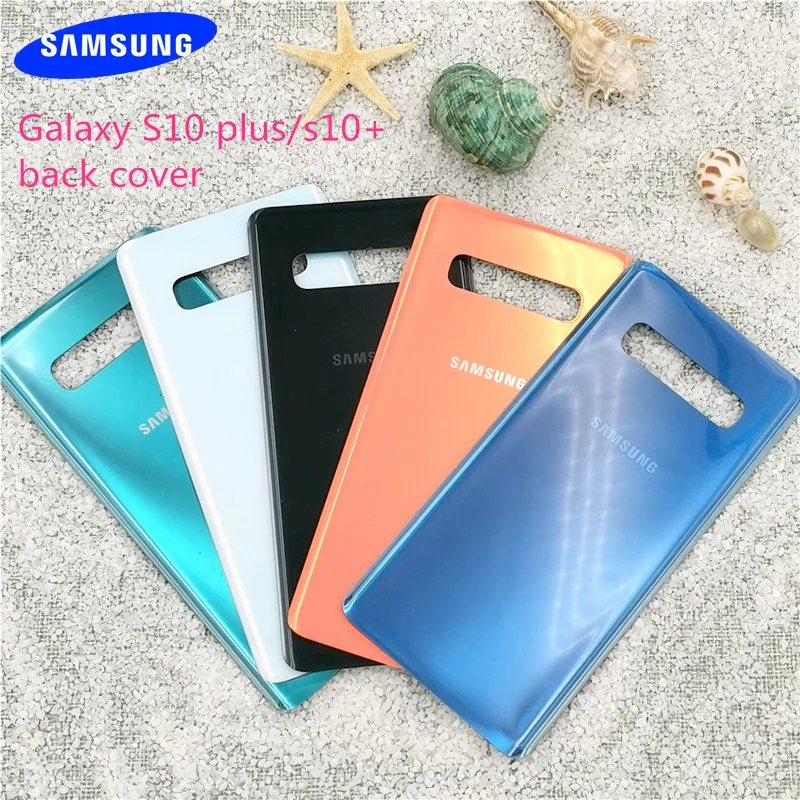 Оригинальный чехол Samsung Galaxy s10 plus + стеклянный защитный на заднюю крышку