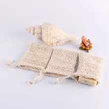 10 упаковок сизаль мыло мешок натуральный мягкий отшелушивающий сетка мыло бар мешок держатель R3MF