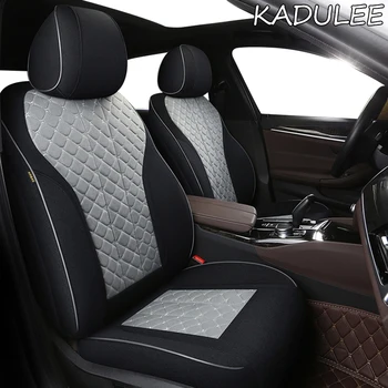 

KADULEE Custom FLAX car seat covers set For SKODA Yeti KODIAQ Octavia Superb Fabia Rapid KAROQ KAMIQ Automobiles Seat Covers
