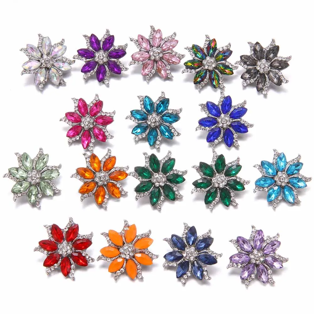 5 шт./лот новейшие ювелирные изделия с кнопками 18 мм полностью хрустальные стразы