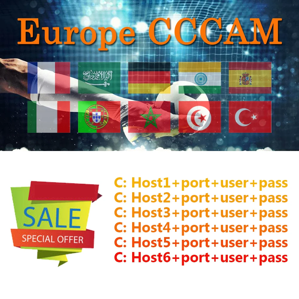 

2019 Ccam line for 1 year spain poland portugal Germany ect digital satellite receiver Cccams 7 lines for 1 year Europe
