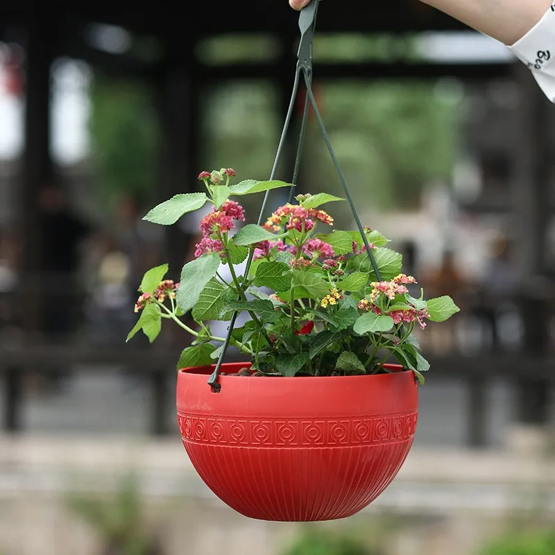 Plant Hanging Baskets Flower Pots Holder Chain Basin Plants Grow Basin Balcony Hanging Decoration Home Garden Supplies