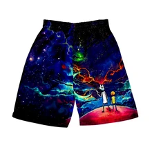 Рик и Морти мужские повседневные пляжные шорты новые летние модные спортивные шорты с аниме мужские шорты Гавайские шорты с мультяшным рисунком