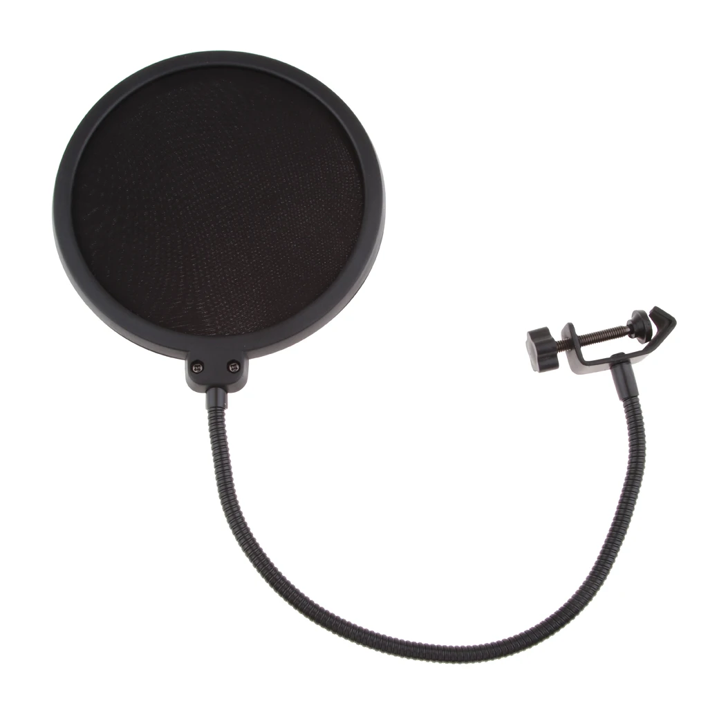 Metal Mesh & Foam Layer Microphone Pops Filter Microphone Mic Windscreen Cover For Podcasts Internet Chat Meetings Lectures