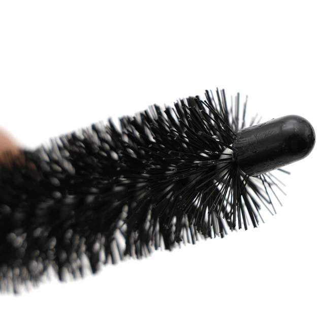 Pro 1 PCS Mini Hair Brush Nylon Bristle Afro Hair Round Comb For Short Hair Styling Wood Hair Barrel Brush For Hairdressing 4