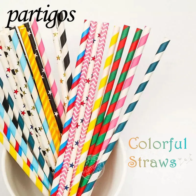 

25pcs colorful Drinking Straw Summer straws rose gold decor Wedding Birthday Party Special Summer Drinking Straws Hawaii party