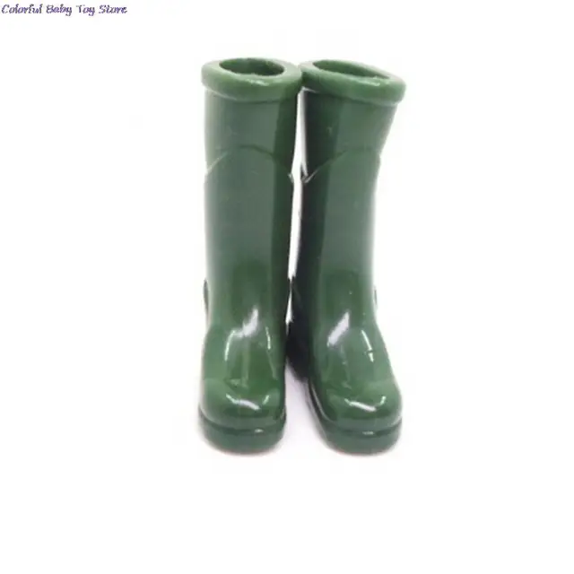 1Pairs Home Garden Yard Decoration 1/12 Scale Doll House Miniature Rubber Rain Boots