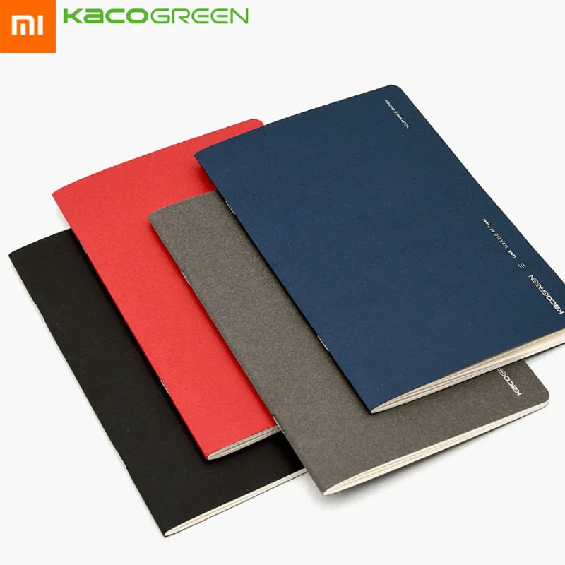 

4pcs Xiaomi Mijia Kaco Noble Green Paper NoteBook Portable Book for Office Travel 4 Colors Xiaomi NoteBook