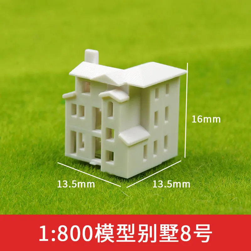 1pcs 1/500 1/800 HO scale DIY model buildings villa train scene model making materials plastic real estate train kits - Цвет: NO 8