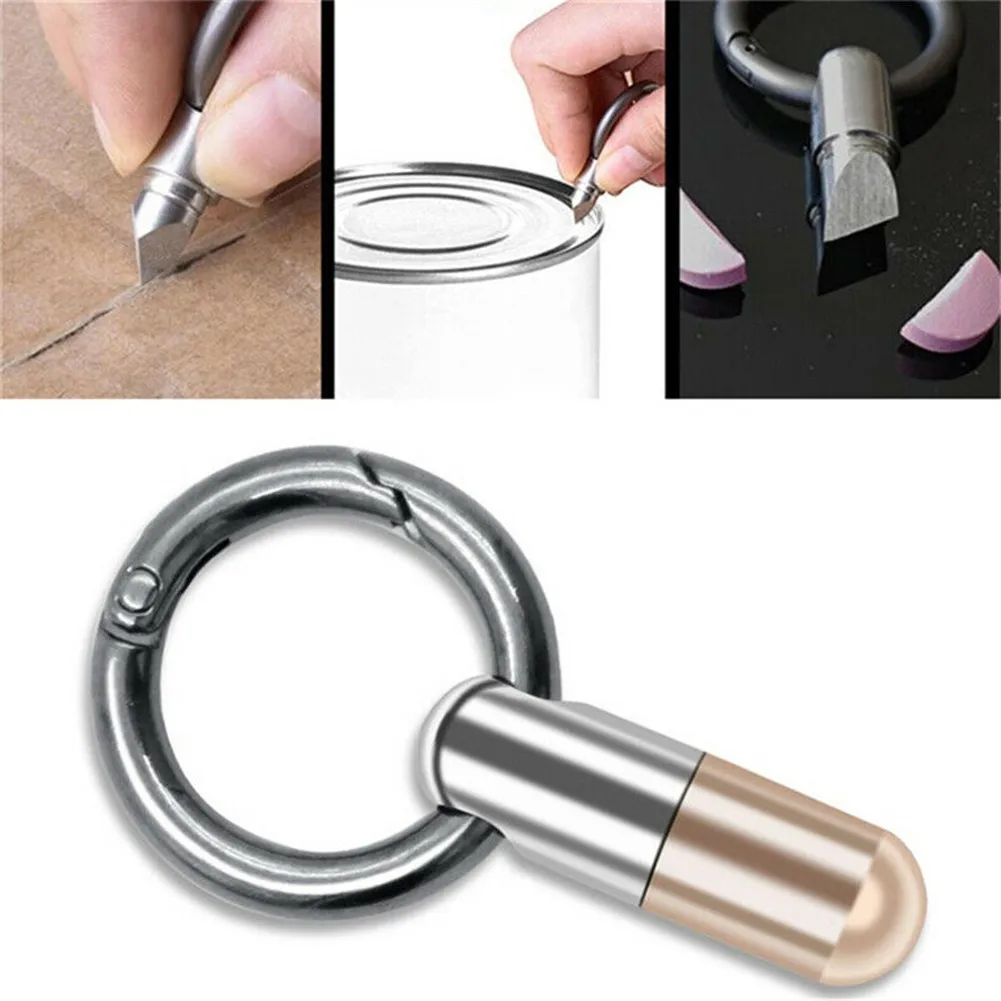 1Pc Portable Outdoor Key Ring Pendant Cutting Tool Capsule Tinying Mini Tools Unboxing Pocket | Инструменты