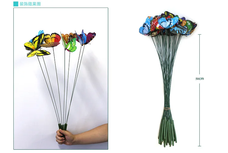 Model of Insertion Butterfly Color Mixture Single Layer Stereo Rod Butterfly 3D Horticulture Creative Collocation Decoration Mat