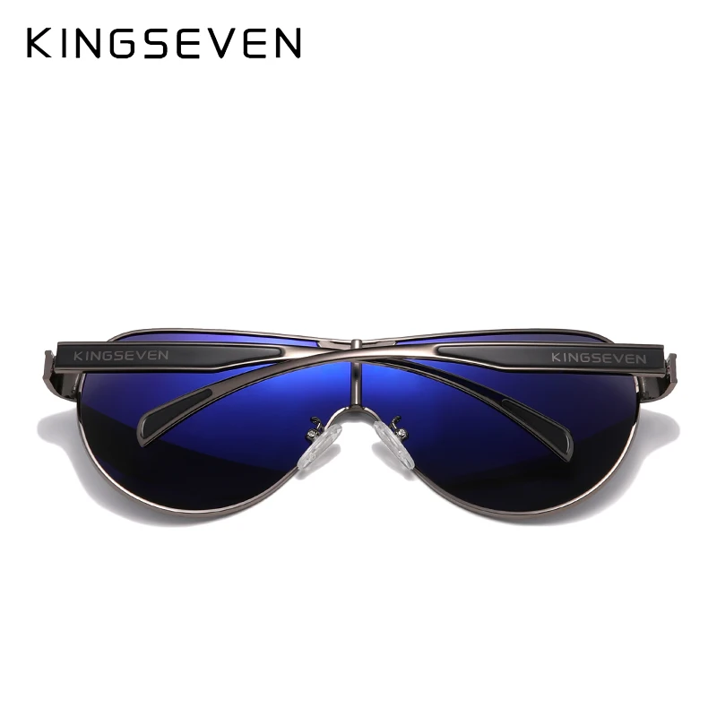 KINGSEVEN New Oversized Sunglasses Men And Women Polarized Mirror Lens Goggles UV Protection Men's Glasses Stainless_voghion.com