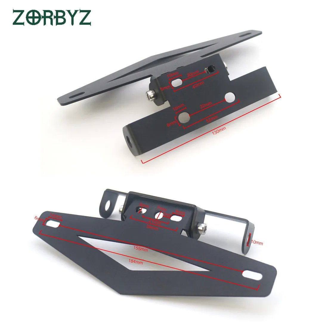 ZORBYZ 1 компл. Черный металлический задний светильник для номерного знака светодиодный светильник Кронштейн Держатель для Benelli 502C Bj500