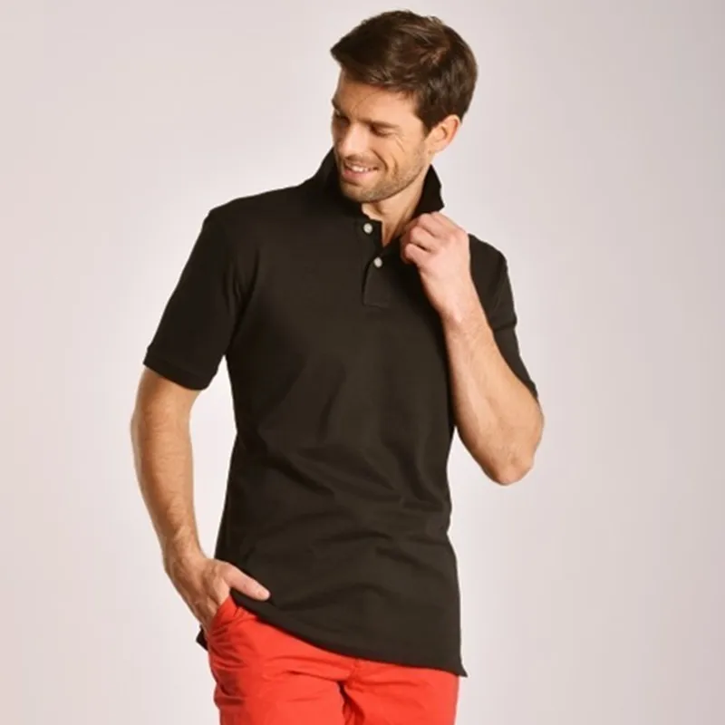 Eden Park мужские поло летние аэронавтики короткие поло Hommes одежда Camisa Masculina повседневная спортивная одежда синие розовые мужские футболки поло - Цвет: Black