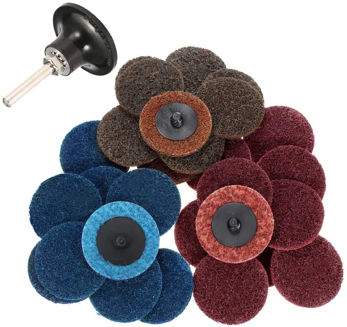 2 inch Quick Change Discs 30Pcs Sanding Discs 1Pcs 1/4'' Holder