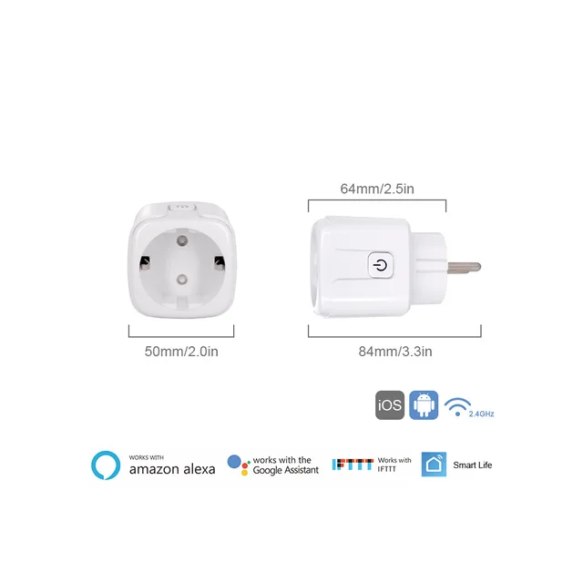 16A Smart-Socket Outlet Smart swith Wifi Tuya-App Wireless-Plug Google Home  for air-conditioner