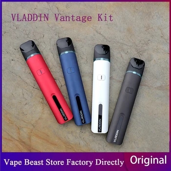 

Original E-cig Kit VLADDIN Vantage Pod Starter Kit inbuilt 700mAh Battery with 1.6ml Refillable Pod & 0.8ohm and 1.2ohm Coils