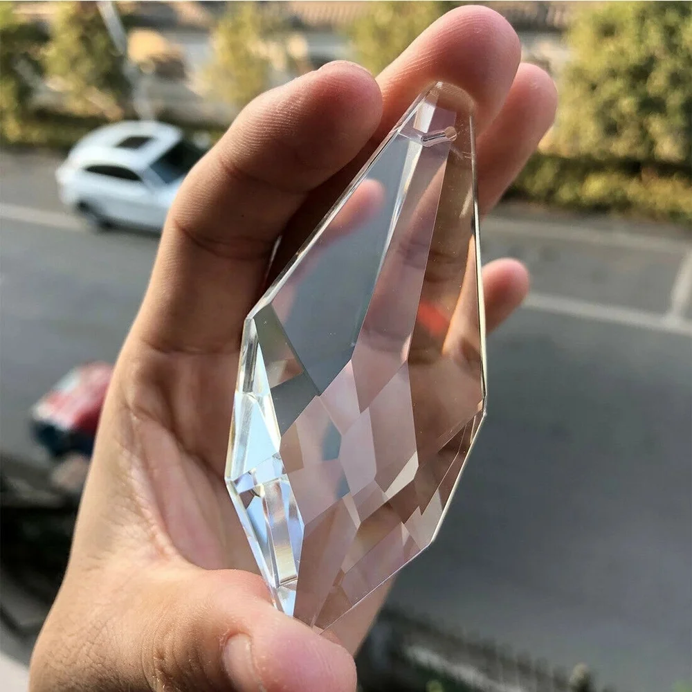 Crystal Sun Catcher K9 Crystal Prism Clear Faceted Glass Arrow Chandelier Crystal Hanging Ornaments DIY Suncatcher Pendants Rainbow Maker