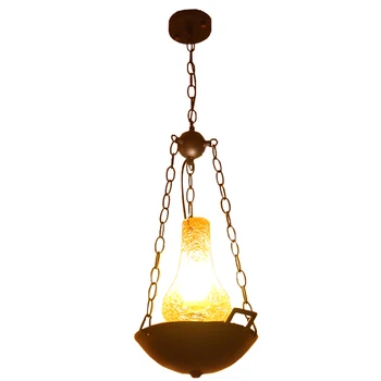 

Vintage bronze Iron Kerosene Lamp Chain Pendant light Stair Corrider hallway garage Chafing dish Pendant Lamp