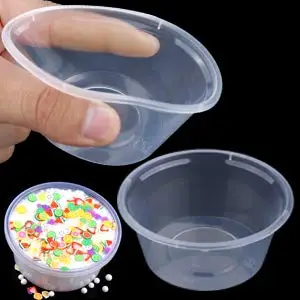 20 PC Slime Storage Container Box Clear Plastic Foam Ball Storage Cup with  Lids Small Beads Ball Holder Case - China Bowl Container and Plastic Food  Container price