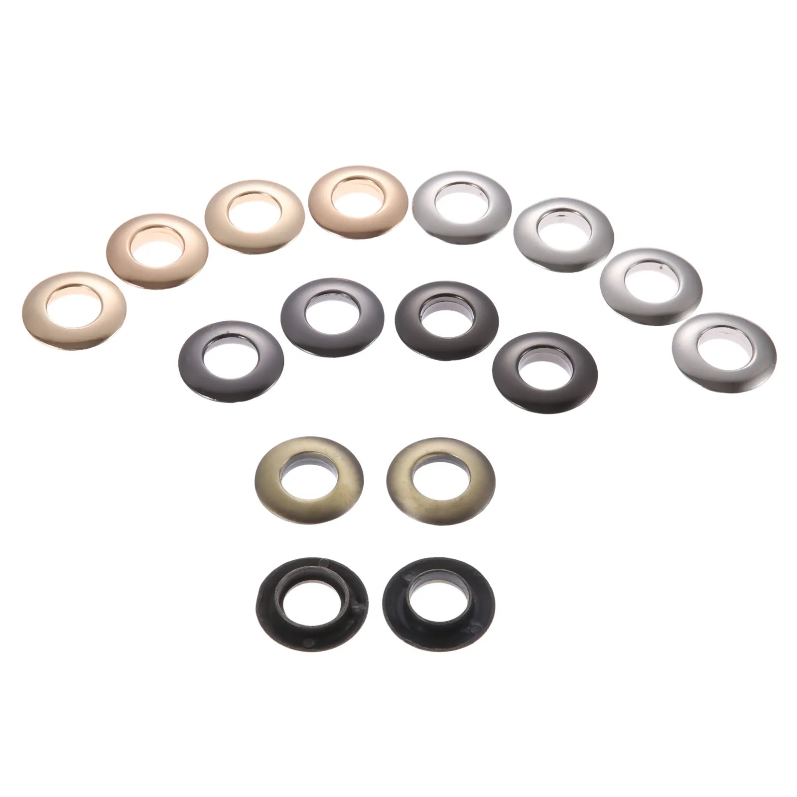 2Pairs 4Pcs Grommet Eyelet Metal Ring Buckle Screw Bag Clasp Handbag Belt Strap Dog Chain Bronze OD27mm/IN13mm