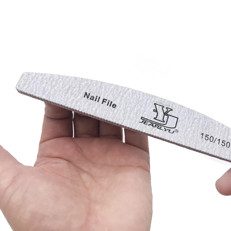 5Pcs 150/150 Washable Tips Files Use Nail Manicure UV Nail File Grey Art Professional Care Salon Buffer Buffer Gel Sanding Tools