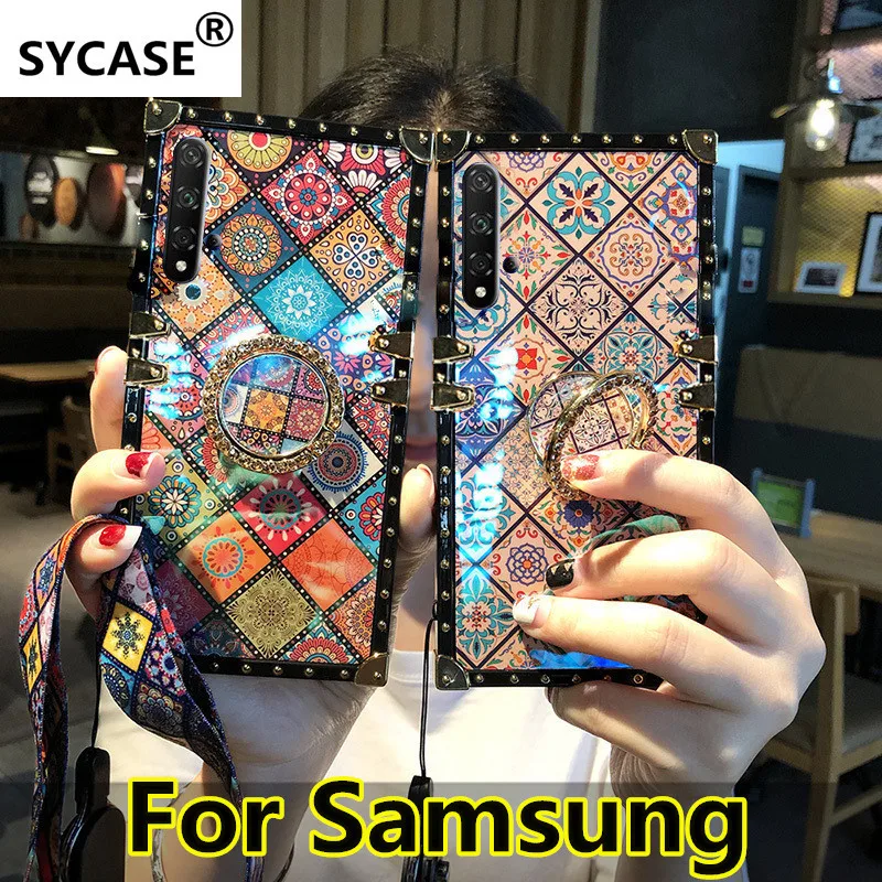 SYCASE для samsung S8 S9 S10 Plus Note 8 9 10 10Pro A10 A20 A30 A50 A70 M10 M20 M30 роскошный blu-ray экзотические